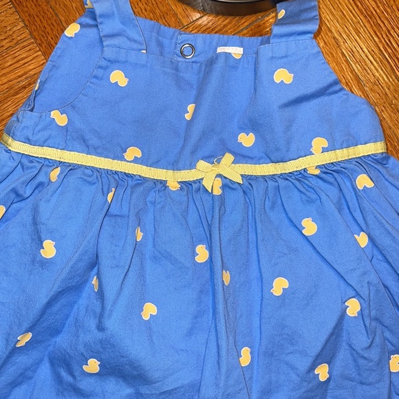 Carter’s blue dress with yellow trim. Yellow duck dress. 6 months - Picture 2 of 2